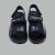 LISM夏季鞋夏季黑色透气PU软底静电工鞋男耐磨凉鞋防滑 黑色PU软底加厚 42