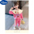 迪士尼女童套装春秋款2023新款春装网红儿童运动服春季宝宝洋气时髦童装 302粉红套装 90