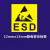 定制适用ES检测警示标志正方形25MM贴纸 ES ESD保护标志30x40mm100贴 一份