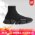 巴黎世家（BALENCIAGA）男鞋24新款Speed 2.0 针织舒适套脚跑步鞋休闲运动鞋 黑色 39