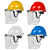 CLCEY电焊面罩配安全帽式焊工防护面具防烤脸护脸全脸焊头戴式焊帽面屏 【蓝色安全帽】+支架+屏3张