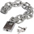 纳仕徳 链条锁 0.8米长6mm链条+防剪锁 加粗镀锌铁链门锁车锁 JXA0132