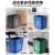 手提式加厚压圈式垃圾桶厨房无盖环保方形压袋式分类厨余客房办 15L灰色/其它垃圾