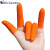 橙色防滑指套劳保耐磨耐热防痛摘菜指甲保护套点胶桔色乳胶手指套 橙色混装60个装
