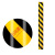 黄黑警示胶带 安全反光条  消防安全警戒线 隔离带标识 电线杆墙贴 地板贴标志 反光胶带反光膜 40cm_45.7米黄黑斜纹 现货