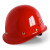 国标工地安全帽透气男建筑施工加厚玻璃钢领导工人头盔 圆顶玻W 红色