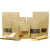 海斯迪克 牛皮纸袋 开窗自封包装袋食物坚果自立袋 14*22+4高清（50个）HKZ-139
