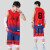 爵城系（Juechengxi） 篮球服套装男渐变球衣成人儿童印字速干透气背心嘻哈中国风篮球衣定制 B302-淡粉色 S(高145-150cm)(重35-40kg)
