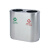 分类不锈钢室内小区商场户外垃圾箱适用写字楼桶垃圾桶大号果皮环 不锈钢SX-01带灭烟缸