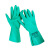 赛立特安全 丁腈耐酸碱溶剂防化防滑耐油耐磨劳保手套绿色10码12副 L18501