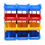 惠利得货架斜口分类零件盒组合式物料盒元件盒塑料盒螺丝盒工具箱收纳盒 Q2号蓝【250*150*120】
