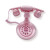时尚新款欧式简约 仿古摆饰复古有线欧式座机 固定办公电话机 粉红色 仿古