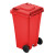 舒蔻（Supercloud）大号塑料分类垃圾桶小区环卫户外带轮加厚垃圾桶可定制图案 240L加厚红色分类有害垃圾