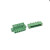 2EDGKM绿色接线端子带固定耳插拔式5.08MM螺丝直弯针PCB2/3/4/8p 6P 直针座+插头(5套)