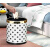 定制垃圾桶可爱少女客厅卧室创意卫生间圾简约北欧风 14L 白色波点 银圈