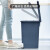茶花 脚踏分类垃圾桶 可手按纸篓卫生间垃圾桶厨房客厅翻盖15L蓝色205002