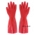 工业耐酸碱手套劳保浸耐磨作防水滑塑橡胶工业带胶皮手套 黑色B31 红色加绒手套40CM L