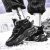 DHOPK潮牌雪地靴男款冬季户外运动防水防滑棉靴加绒加厚高帮东北大棉鞋 黑色[加绒] 39