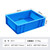 时通欧标EU箱汽配周转箱塑料收纳零件盒加厚物流箱养龟不带盖400*300*120mm蓝色全新料可