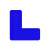 巨成 5S管理标识贴牌定位贴 场地办公用品定置标识标贴 L型 蓝色 64个装 长5cm宽2cm