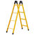 定制适用加厚1.5米2米人字梯两用梯子折叠直梯钢管阁楼梯工程梯梯 加宽加厚1.5米人字梯/可做直梯3米