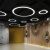 LED圆形圆环吊灯个性店铺大堂工业风圆圈工程环形吊灯 黑框-直径600mm-54瓦