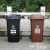 户外垃圾桶大号上海加厚分类环卫挂车大型棕色黑色干湿带盖分离箱 50升：黑色 干垃圾