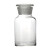 带盖药酒口大口广口透明瓶密封罐大号瓶玻璃瓶磨砂瓶化学试剂白色 250ML【白大口】