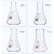 玻璃三角烧瓶小口高硼硅锥形瓶50/100/150/200/250/300/500ml/100 三角烧瓶刷250ML