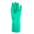霍尼韦尔 LA102G/7～10 NITRI GARD PLUS丁腈手套，厚0.28mm，长33cm，内层消毒， 1双 绿色 8码 5天