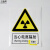 工品库 国标安全标识 指示警告禁止标识牌 验厂专用安全标牌 当心电离辐射（不干胶 250×315mm ）