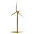 太阳能金属风机 模型风车旋转摆件 风力发电机风机 发电风车风机 金色