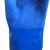 胶手套劳保耐磨浸胶工业橡胶磨砂加厚浸塑防滑防水防油耐酸碱全胶 深天蓝色 1 L