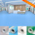 蓝色PVC塑胶地板革商用加厚耐磨防水泥地直接铺幼儿园地垫地板贴 1.2mm实心工程革浅灰色 1件 2x5m