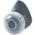 日本重松防尘口罩单罐DR76DSU2K硅胶口罩原装进口可水洗U2K电焊防尘毒 一套+吸汗布4个 标配