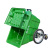 庄太太 手推垃圾车 户外环卫小区保洁清运车移动垃圾桶 400L绿色ZTT-9981