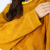 牛皮焊工服长袖围裙耐磨耐高温防火花防烫焊工防护服劳保用品  XX 黄色高领中款100cm