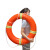 PVC泡沫救生圈大人应急船用专业防汛实心游泳圈成人救身圈带绳子 不锈钢35米救生杆带环