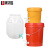 集华世 多功能商用立式塑料桶带水龙头清洁水桶【红色10升/带水龙头】JHS-0298