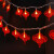 贝工 LED中国结灯串 节日小彩灯 喜庆红色小灯笼节庆用品新年装饰灯 电池款6米40灯