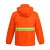 鸣固 高速交通执勤巡逻分体式雨衣雨裤套装加厚救援反光雨衣可定制 橙色 2XL