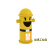 卡通垃圾桶大号带盖幼儿园室外消防栓可爱创意分类户外商用垃圾箱定制 黄 100cm大号