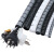 京势 束线管 理线保护套开口式理线管缠线管送理线器 黑色22mm(50米1包)