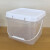 料级塑料桶带盖方形猫粮狗粮密封包装桶收纳桶8升L公斤KG 8L透明方桶