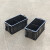 定制加厚长方形塑胶收纳箱带盖子五金零件盒小号黑色工具箱不是防 黑色+可拆二格箱+盖子 收纳零件盒