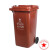 上海240l户外垃圾分类垃圾桶大号环卫干湿分离垃圾箱物业公共场合 100升户外桶+盖+轮(可回收物) 上海款