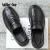 Walker Shop皮鞋男2024新款休闲男士英伦商务正装方头软底一脚蹬皮鞋 黑色 38