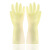 冰禹 BYC-14 PVC橡胶手套 加厚防滑耐用 家务清洁劳保手套 果冻黄 S 