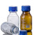 蓝盖试剂瓶透明丝口瓶带刻度实验室螺口棕色玻璃取样样品瓶1000ml 透明蓝盖【100ml】