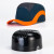轻便防撞安全帽夏季透气劳动防护布式头盔鸭舌棒球帽定制帽子 8006蓝加桔色